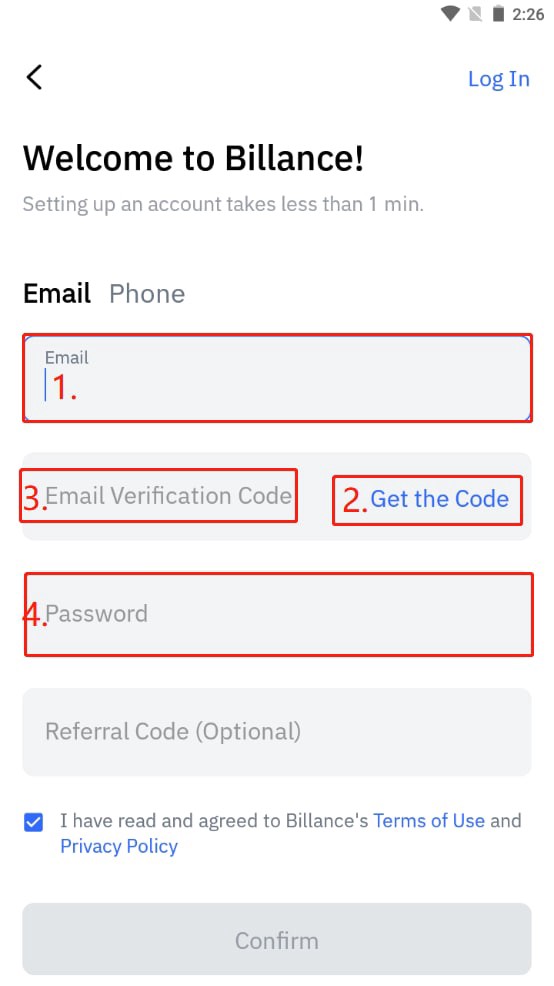 ثبت نام صرافی Tapbit
